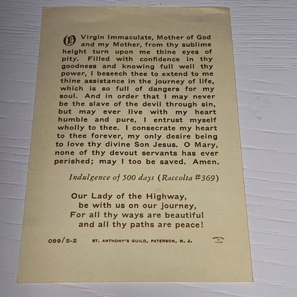 Vintage Set of 5 Religious Prayer Cards The Holy Family Mary Catholic Religion - Picture 12 of 13